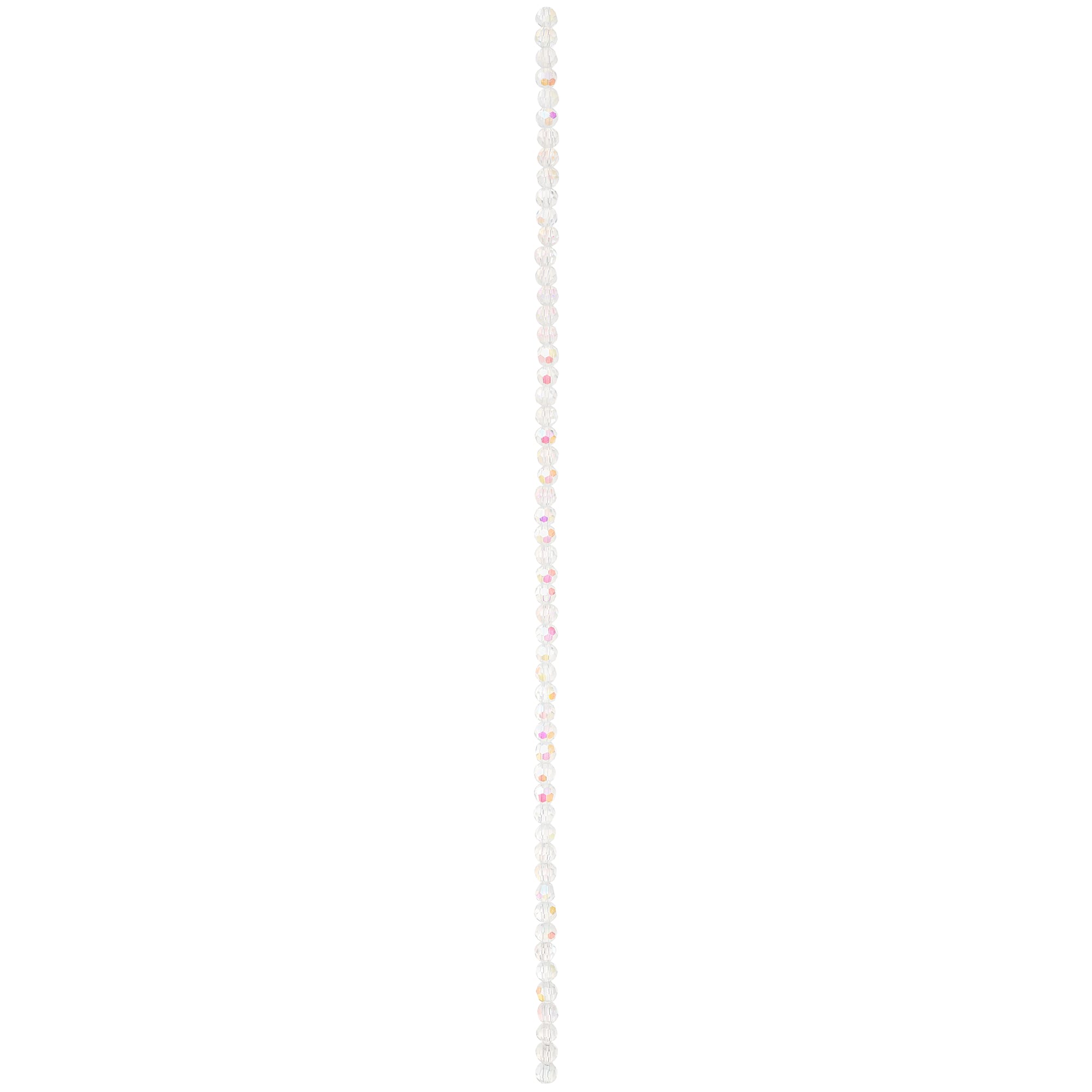 Aurora Borealis Faceted Glass Round Beads, 4mm by Bead Landing™